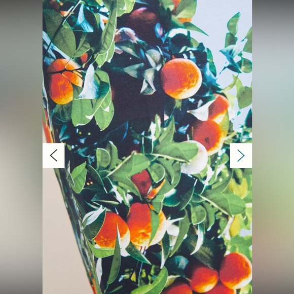 Anthropologie Maeve Midi Dress 4p Orange Bough Sheath Stretch Blue High Neck - Picture 5 of 14